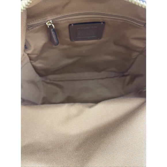 Coach Charlie Tan Pebble Leather Medium Large Backpack Purse Camel Brown CLEAN - Picture 10 of 12